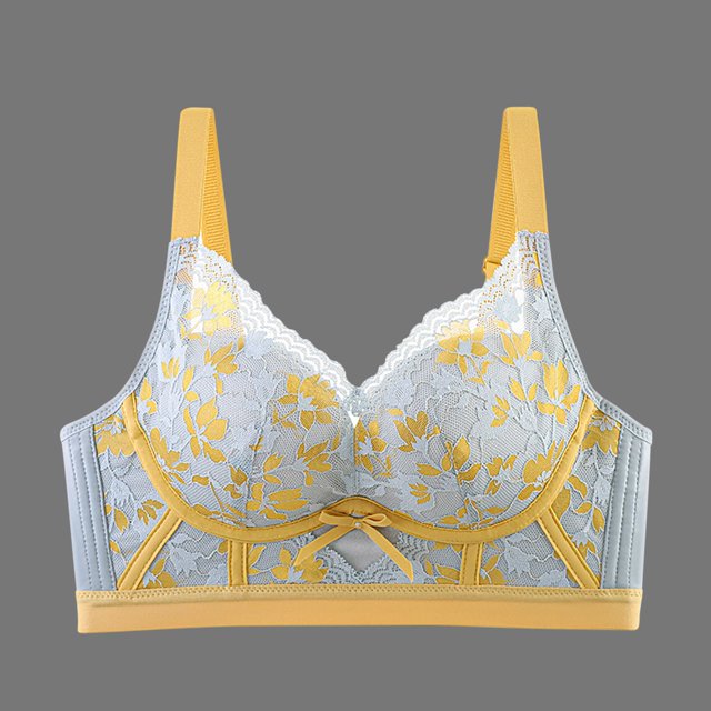 FcBaudy Bras for Women Everyday Bras Women Ethnic Style Comfortable Without Steel Rings Characteristic Pattern Magnetic Small Chest Collection Underwear Desire Bra Women Underwear