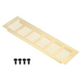 thumbnail image 1 of Cubierta de Ventilación Rectangular Uxcell 10"x3" con Rejilla para Puerta con Tornillos para Gabinete Tono Dorado, 1 of 6