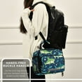 thumbnail image 6 of FORMRS Student Lunch Bag Insulated Reusable Cooler Box with Zipper Pockets, Sharks Pattern, 6 of 9
