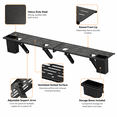 thumbnail image 3 of TV Top Shelf with Storage Boxes for Screen and Accessories for Soundbar, Media Boxes, Game Consoles, and More, 34.65×4.33inch, Adjustable Steel, 3 of 7