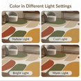 thumbnail image 7 of ODIKA 8'x10' Washable Area Rug Earthy Tones Geometric Abstract Artwork Modern Minimalist Shapes and Lines for Dining Room, Large Office, Lounge, Non-Slip Chair-Friendly Mat, 7 of 7