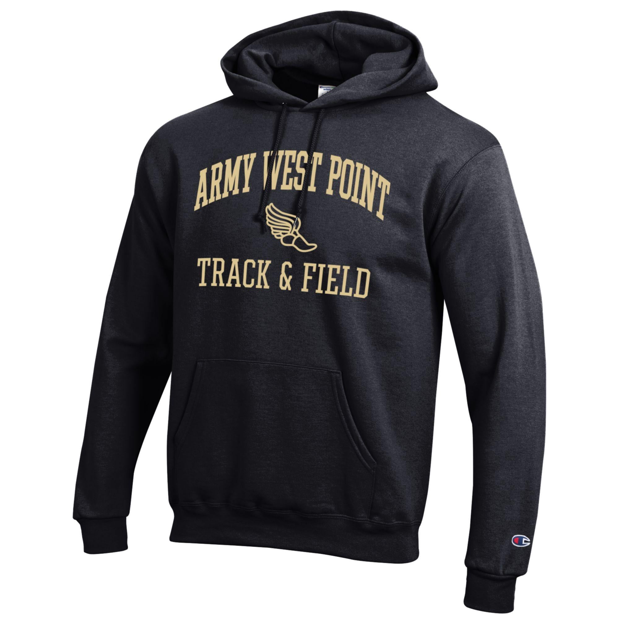 Men's Champion  Black Army Black Knights Track & Field Icon Powerblend Pullover Hoodie