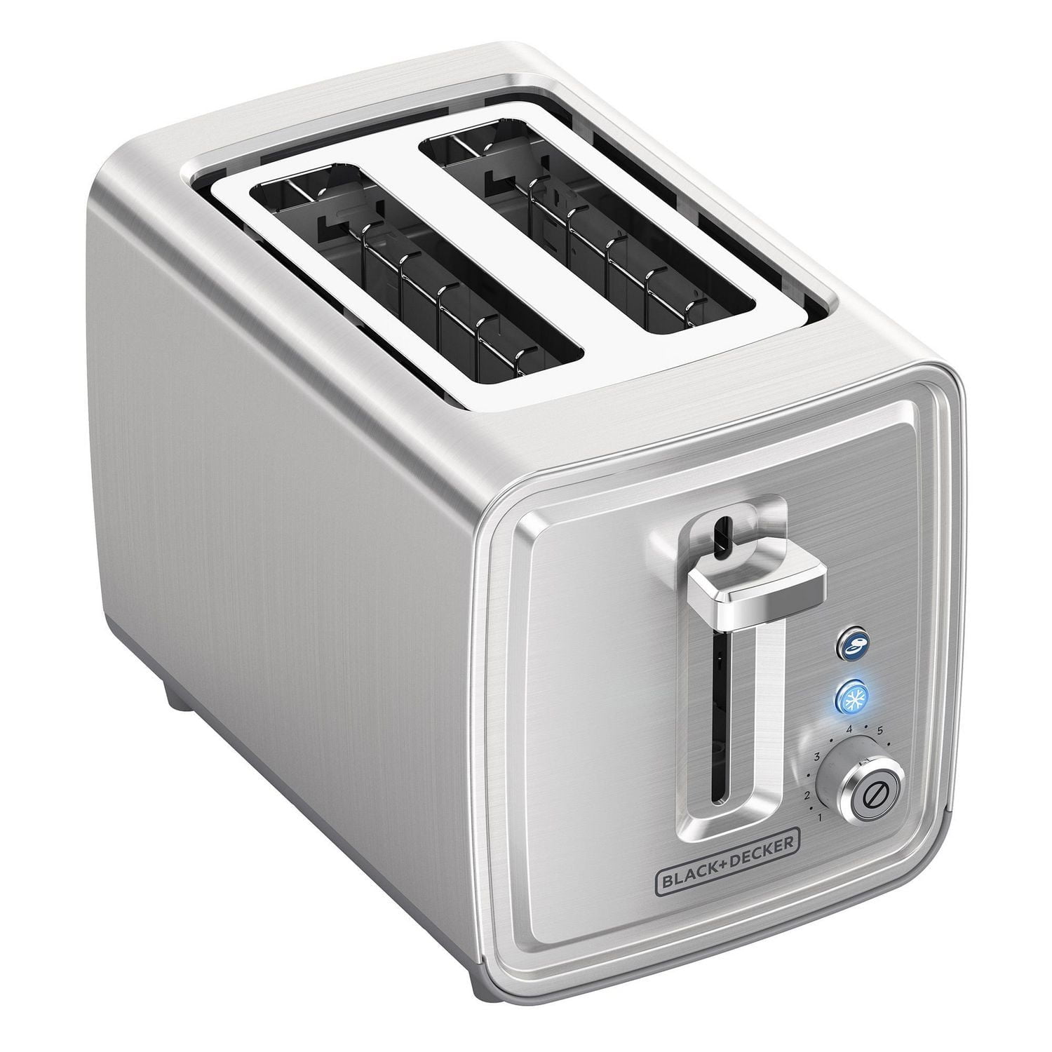 2-Slice Toaster with extra-wide self-centering slots