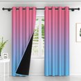 thumbnail image 2 of Lfeey Bedroom Blackout Curtains, Room Darkening Purple Ombre Gradient Grommet Curtains 2 Panels, 52x96 Inches, 2 of 6