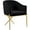 Black and Gold, variant on Meridian Furniture Xavier 19.5"H Velvet Dining Chair in Navy