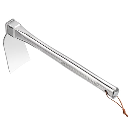 Uxcell 14.17   Hoe Garden Cultivator Stainless Steel Hoe Rake Square Handle Hoe Weeding Tool  Silver