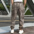 thumbnail image 5 of Havenx Baggy Camo Cargo Sweatpants for Men Maple Leaf Print Drawstring Waist Tapered Cargo Joggers with Flap Pockets Wide Leg Bottoms Gym Workout Hiking Casual Athletic Clothes,Camouflage M, 5 of 5