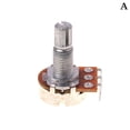thumbnail image 2 of A500K B500K A250K B250K A50K B50K A25K B25K Potenciómetro Splined Small Pot Electric Guitar Bass Effect Amp Tone Volume18mm Piezas del eje, 2 of 9