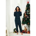 thumbnail image 3 of U2SKIIN Couple Onesie Pajama Sets, Hooded Zipper Christmas Matching Plaid Pjs Set for Men and Women Soft Warm Jumpsuit (Womens Blue Green Plaid, M), 3 of 5