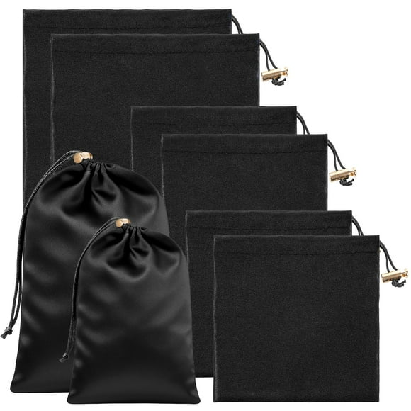 Bolsas de Almacenamiento para Juguetes InnoHHustle de Satén y Seda con Cordón, 6 Unidades