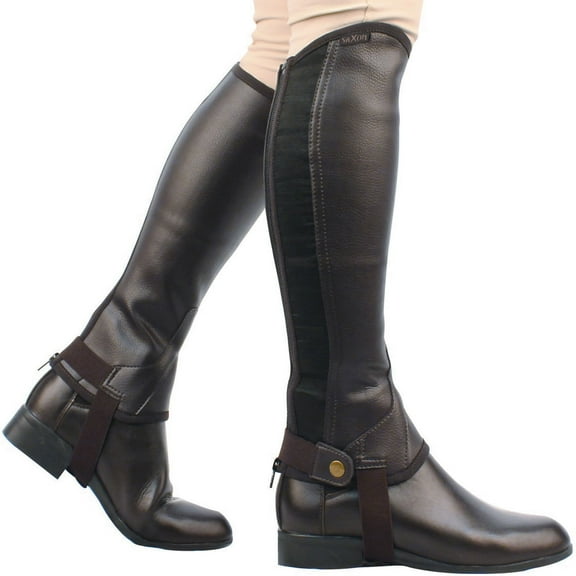 Saxon Easy Care Half Chaps pair Color: Brown Size: XSmall