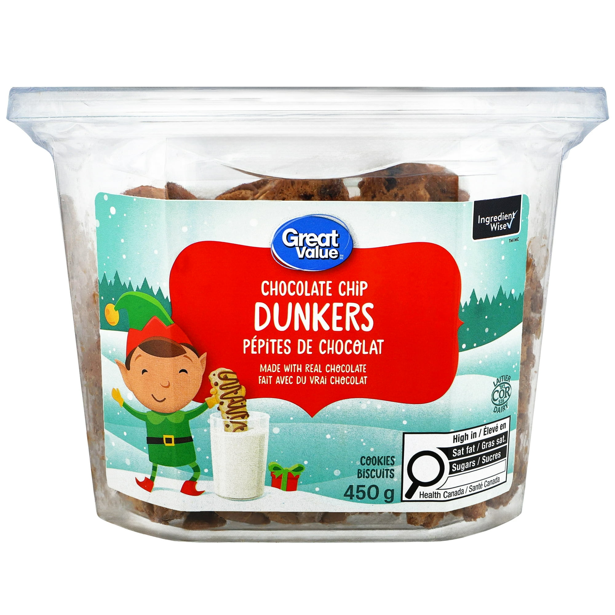 Great Value Chocolate Chip Dunkers Cookies - Walmart.ca
