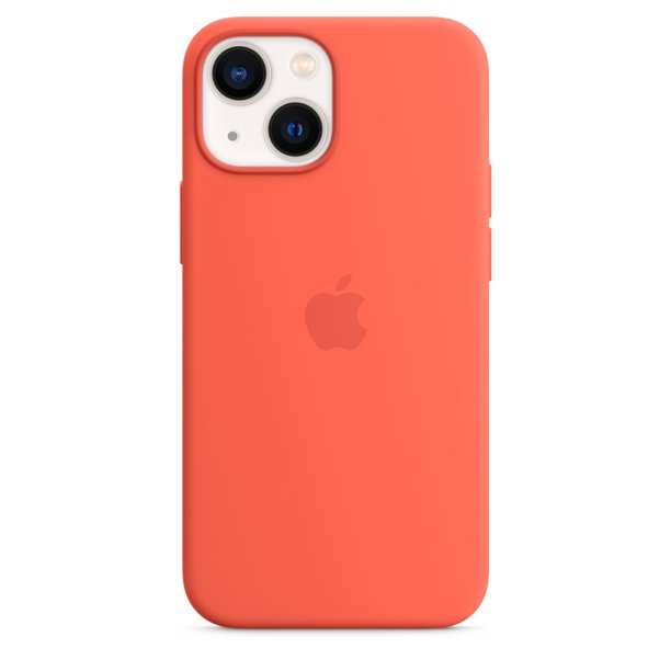 Case For Apple iPhone 13 mini Silicone Case with MagSafeNectarine