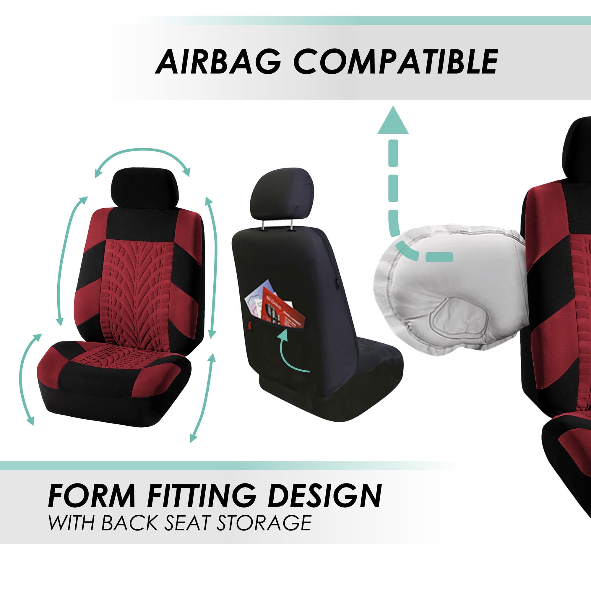 FH Group Travel Master Universal Seat Covers Fit For Car Truck SUV Van - Full Set