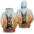 thumbnail image 3 of Welcome Spring Summer Doberman Pinscher Portrait Flower Blue Sky All Over Print 3D Hoodie Unisex Merch Hoodies Doberman Dog Lover Gifts - 12001, 3 of 6