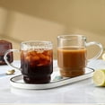 thumbnail image 5 of Regular Mouth Glass Coffee Drinking 20oz Glass Tumbler Cups with Handle Glass Cups with Lid and Straw Overnight Oats Containers For Iced Coffee, Smoothies, Beer and Juice, 5 of 5