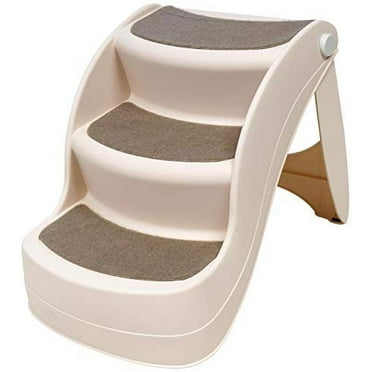 20" Folding Pet Carpeted Steps, Foldable Steps for Dogs and Cats, Best for Small to Large Pets
