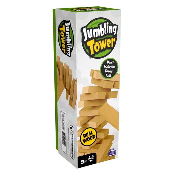 Spin Master Games Jumbling Tower Colorful Wood Game for Kids 5