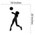 thumbnail image 4 of Sports Wall Decals for Girls Bedroom - Female Athlete Playing Volleyball Player DIY & Creativity Boy Girl Bedroom Wall Sticker - Size: 10 In x 20 In, 4 of 5