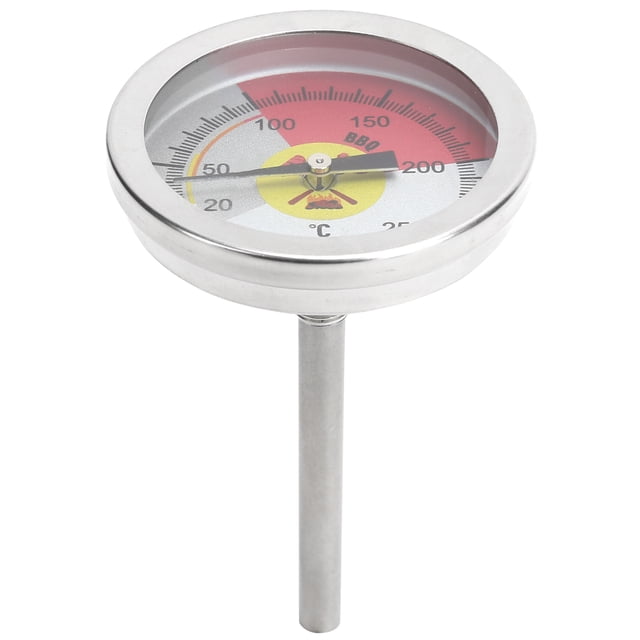 Termómetro para barbacoa, 0-250 ℃ Termómetro para parrilla Termómetro de horno inoxidable Medidor de temperatura Integración perfecta