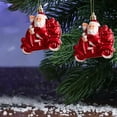 thumbnail image 5 of HengDidi 2 Pc Christmas Snowman Ornament Set for Tree Hanging Decor Small Pendant Festive Home Party Decoration, 5 of 6
