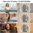 thumbnail image 3 of ELECWISH Vanity Mirror with Lights,Large Hollywood Mirror with Lights with 12 Bulbs, 3 Colors Modes & Adjustable Brightness, Makeup Mirrors Vanity Mirror 10x Spot Mirror, USB Charging Port, 3 of 8