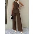 thumbnail image 6 of PRETTYGARDEN Women's 2 Piece Sets Summer Work Clothes Sleeveless Blazer Vest Pants Suits Spring Business Casual Outfits, 6 of 7