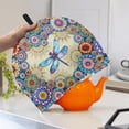 thumbnail image 3 of HELLHERO Dragonfly Mandala Style Teapot Dust Cover Dust Proof Keep Warm for Creative Gifts, 3 of 8