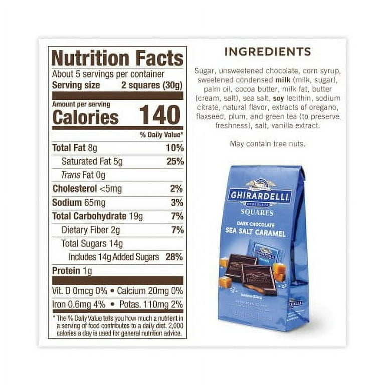 Ghirardelli Dark and Sea Salt Caramel Chocolate Squares Ghirardelli Dark and Sea Salt Caramel Chocolate Squares