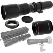500mm (w/ 2X- 1000mm) F/8-32 HD Preset Telephoto Lens for Olympus Micro Four Thirds System Digital SLR Photo Cameras