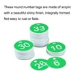 thumbnail image 4 of Uxcell Round 1-50 Number Tag Key Tag Acrylic Engraved Green ID Tag for Decoration, Pack of 50, 4 of 5