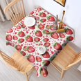 thumbnail image 2 of Red Strawberry Plants Fruit Heart Square Tablecloth,Waterproof Square Table Cover,Wipeable Spillproof Washable Table Cover for Home Kitchen Party Decor 60"x60"(152x152cm), 2 of 6