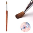 thumbnail image 2 of Kolinsky Sable Acrylic Nail Art Brush Red Wood Pen Nail Extension Brush for Nail Art Manicure Tool (10#), 2 of 6