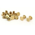thumbnail image 5 of Uxcell 5mmx6mm Binding Chicago Screw Posts Nuts Docking Rivets Brass Tone (10-pack), 5 of 6