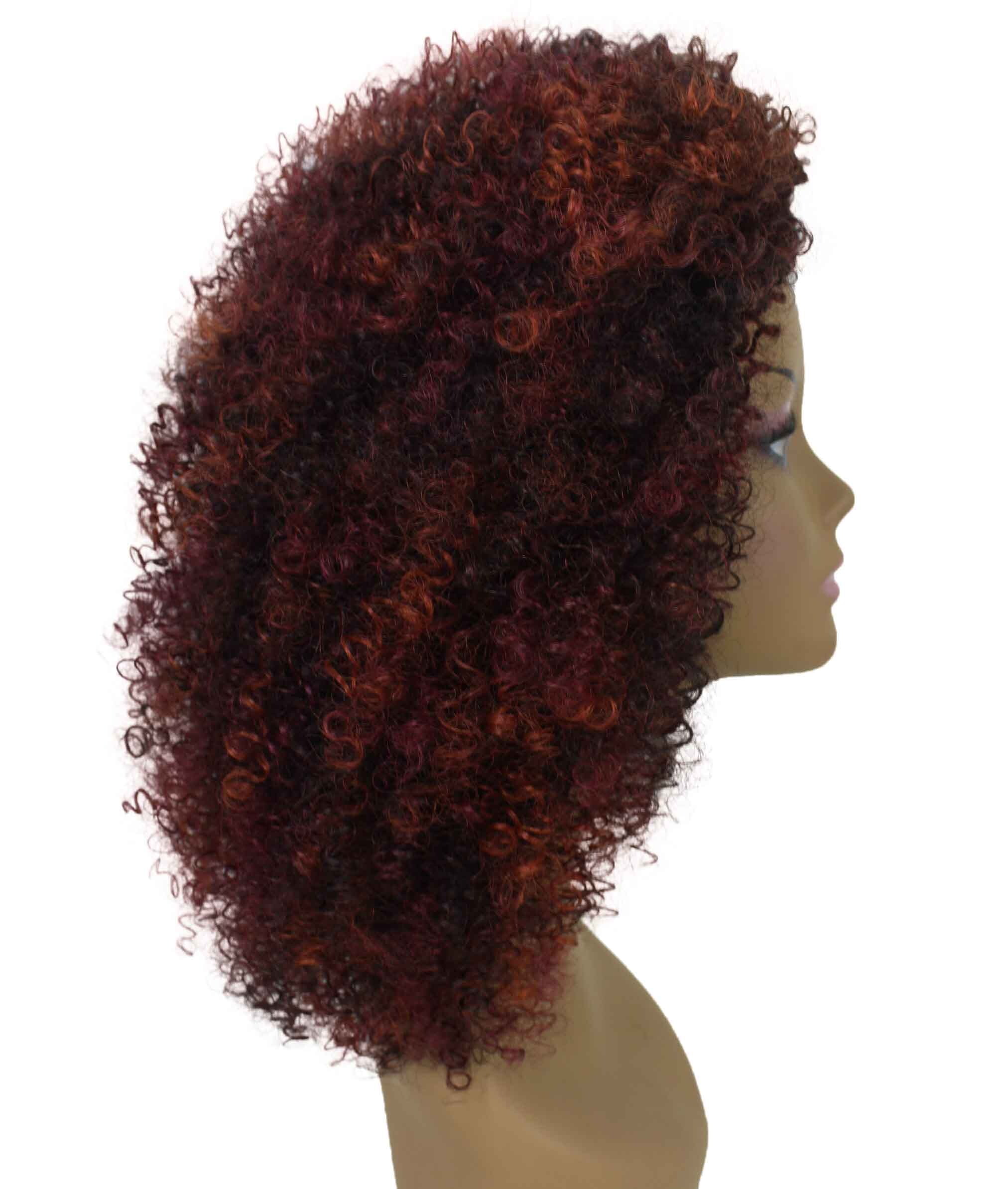 LUXLUXE Zenobia Curly Kinky 18 in Long Half Wig Mix Human Hair and Synthetic Fibers
