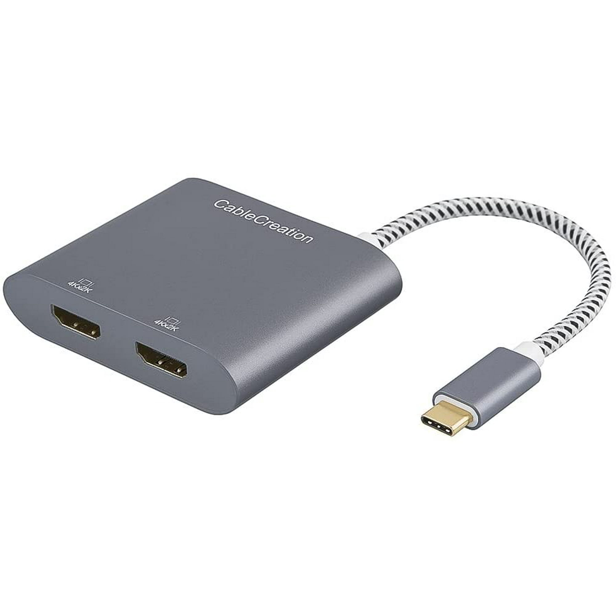 USB C to Dual HDMI 4K, CableCreation USB Type C (Compatible Thunderbolt 3) to 2 HDMI Adapter, Compatible with MacBook Walmart Canada
