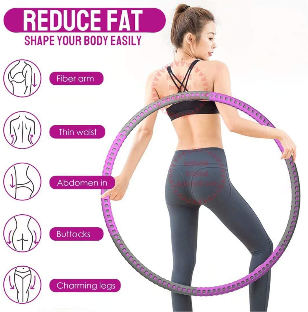 no no ZYLM Hula Hoop Hula Hoop 8 Section Adult Detachable Fitness Weight Loss Foam Household Hula HoopFitness ​Equipment for Adults Exercise and Kid 