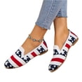 thumbnail image 5 of American Flag Print Flat Shoes for Women Slip on Sneakers Classic Mesh Loafers EVA Sole Breathable Shoes, 5 of 6