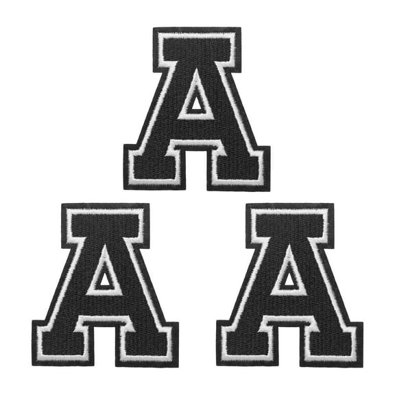 Uxcell Iron on Letter Patches, Chenille Letter Patches Embroidered Patch for Repairing Jeans Clothing Bags Hats Shirts Crafts Alphabet A