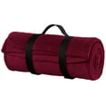 thumbnail image 2 of Port Authority BP10 Value Fleece Blanket with Strap, Maroon - One Size, 2 of 2