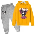 thumbnail image 3 of Conjunto de dos piezas de ropa infantil de Hello Kitty Kuromi, traje deportivo para niños y niñas de 3 a 14 años, traje informal de moda Kawaii para otoño, 3 of 5