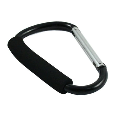 2 Pack Jumbo 6.5 Inch XL Carabiner Key Chain With Hand Grip - Black and