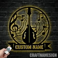 thumbnail image 5 of Craftnamesign Custom Mandolin Metal Wall Art LED Light, Custom Mandolin Player Name Sign, 5 of 5