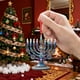 thumbnail image 5 of Ireezec Hanukkah Ornament with Star of Snowflake Design - Blue Enamel Metal Hanging Decor for Car Mirror Holiday Tree Window Display Jewish Festival of Lights Gift, 5 of 8