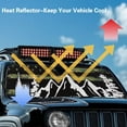 thumbnail image 4 of Uorisanigo Windshield Sun Shade for Wrangler TJ JK JL & Gladiator JT 2/4 Door-Blocks UV Rays Sun Visor Protector,Car Sunshade Keep Your Vehicle Cool,Mountain US Flag Car Window Shade, 4 of 7