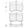 thumbnail image 2 of Centric Parts 300.04660 Semi Metallic Brake Pad with Shim, 2 of 4