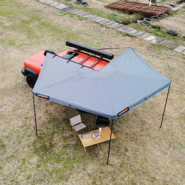 Naturnest 270-Degree Left-Side Vehicle Awning – Exterior Naturnest 270-Degree Left-Side Vehicle Awning – Exterior