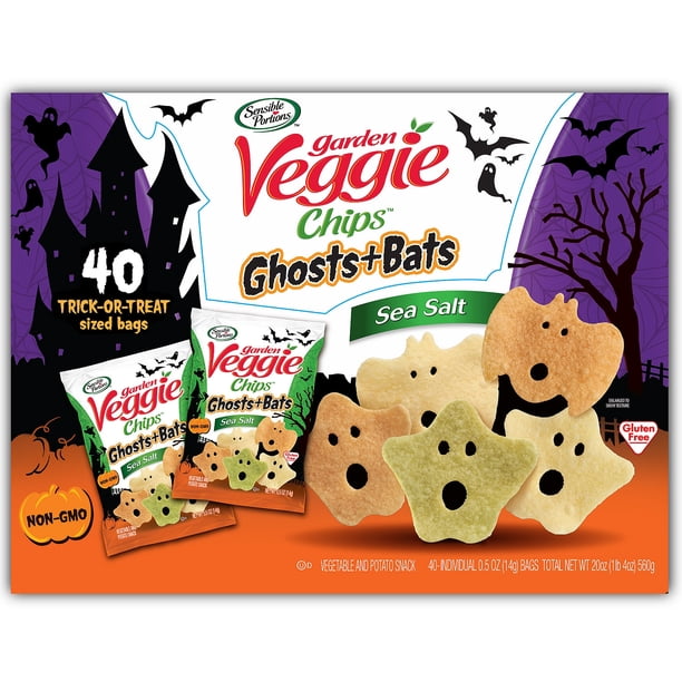 garden veggie chips ghosts and bats