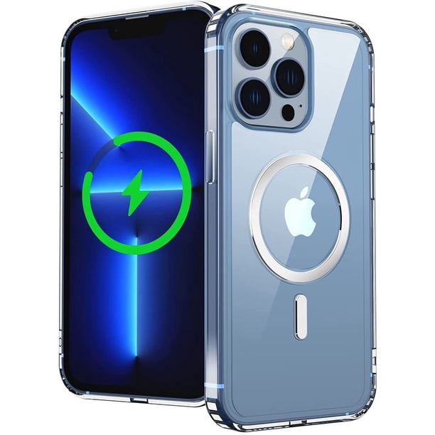 Líquido de silicona suave Magsafe a prueba de golpes magnética caja del teléfono para el iPhone 11 12 13 14 Pro Max X XR Xs Max 7 8 14 Plus cubierta transparente TYUF