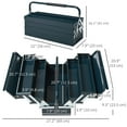 thumbnail image 3 of DURHAND Coffre à Outils en Métal Portable Armoire à Outils en Acier avec Poignée, 3 of 9